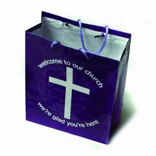 Bag-Welcome To Our Church-Purple (Pack Of 12) - Walmart.com - Walmart.com