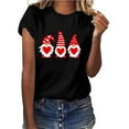 thumbnail image 2 of Plus Size Valentines Day T-Shirt For Women Gnome Graphic Short Sleeve Oversized Loose First Blouse Tops Tee, 2 of 4