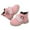 Pink, variant on Girls Faux Suede Boots, Plush Ankle Boot with Adjustable Strap Buckle, Warm Snow Shoes Low Heeled Lug Sole Boots Kids Snow Boot Non-Slip Side Zipper Riding Booties Winter School Shoes