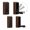 Walnut Color, variant on HonorHut 4 Pack Folding Coat Hooks Retractable Wall Hook Invisible Wall Mounted Hangers for Bedroom Bathroom Entryway Closet Black