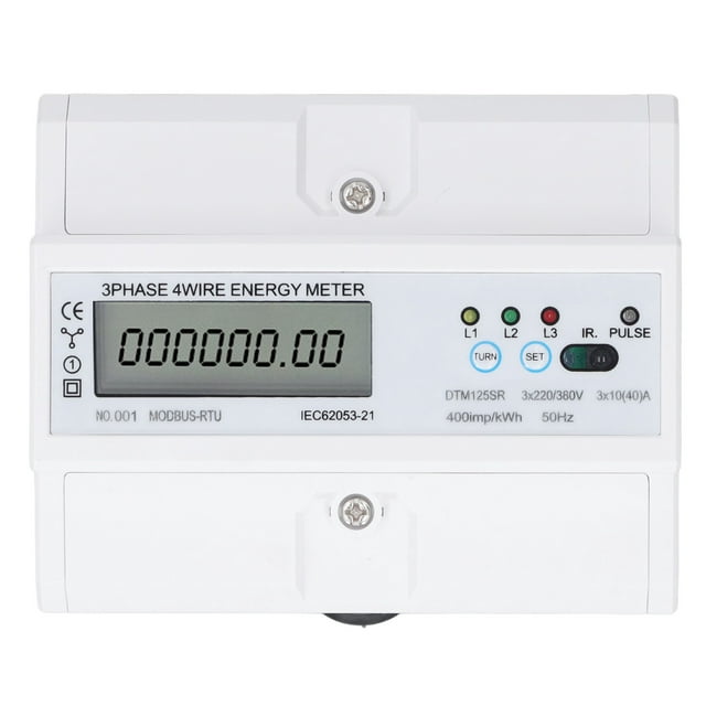 Medidor de energía eléctrica, medidor de energía electrónico trifásico de 4 cables, medidor de potencia de uso multifuncional probado y confiable NikouMX herramienta