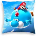 thumbnail image 4 of Funda de cojín de dibujos animados de Super Mario Bros Luigi, funda de almohada de peluche con figuras de anime de Mario, funda de almohada de felpa para sofá, coche y hogar de 45 x 45 cm, 4 of 5