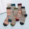 thumbnail image 3 of Wool Socks for Women - 5 Pairs Wool Socks Soft Womens, Winter Hiking Sock Warm Cozy Sock, 3 of 9