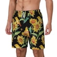thumbnail image 2 of Uemuo Sunflowers And Bird Pattern Mens Swim Trunks Quick Dry Board Shorts with Mesh Lining, Stretch Beach Shorts Quick Dry No-Chafing Board Shorts-Medium, 2 of 9