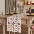 thumbnail image 2 of Boho Geometric Table Runner, Modern Abstract Art Ethnic Rhombus Washable Cotton Linen Table Runners 108 Inches Long, Dresser Scarf Runner for Dining/Living Room/Kitchen/Square Tables 13''x108'', 2 of 9