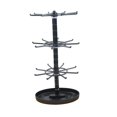 thumbnail image 1 of Soporte giratorio para exhibición de joyas, soporte para pulseras, torre para pendientes, soporte giratorio colgante. Negro de 3 niveles, 1 of 9
