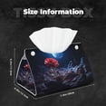thumbnail image 4 of Kdxio Artistic Moon Rose Print Tissue Box Cover,Modern PU Leather Rectangular Tissue Box Holder for Bathroom Living Room Bedroom Office Desk Car Home, 4 of 6