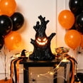 thumbnail image 5 of HHJZPR Halloween Summerween Spooky Tree Stump LED Light Figurine, Creepy Ghost Face Tree Monster Tabletop Lamp with Tombstone Detail for Fall Home Mantel Shelf Decor, 5 of 6