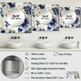 thumbnail image 4 of Designart "Cobalt Blue Filigree Flourish I" floral Square Mirror For Wall Decor - Large Blue Square Mirror Printed Wall Decor - Cottage Square Living Room Mirror, 4 of 5