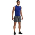 thumbnail image 3 of Under Armour Mens HeatGear Compression Sleeveless T-Shirt Royal Blue 400/White 3X-Large, 3 of 7
