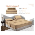 thumbnail image 2 of Gexandy 28" Cal King Split Top Head Sheet Set 1800 Threads Top Sheet for Adjustable Bed 4 Piece Sheet Set 18" Deep Pocket for Sleep Number Bed - Beige, 2 of 8
