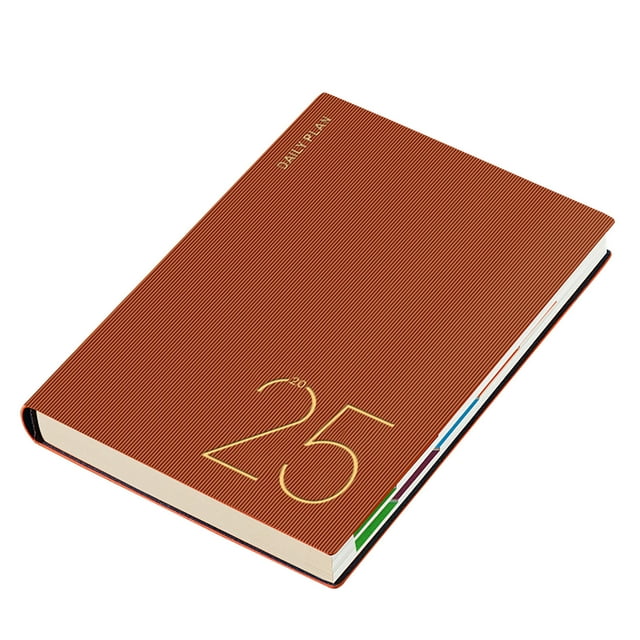 Tabs for Notebooks 2025 Weekly Plan Notebook Hardcover 2025 Calendar Plan wtih Month Label 80Gsm Thick Paper Daily Plan 365 Day Office Plan Weekly and Monthly Planner