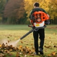 thumbnail image 3 of Fompes 550CFM 230MPH 52cc Gas-Powered 2-Cycle Backpack Leaf Blower Long Nozzle Ergonomic Design Powerful Wind Force, 3 of 14