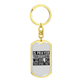 thumbnail image 4 of Prayer Steering Wheel Stainless Steel or 18k Gold Premium Swivel Dog Tag Keychain, 4 of 10