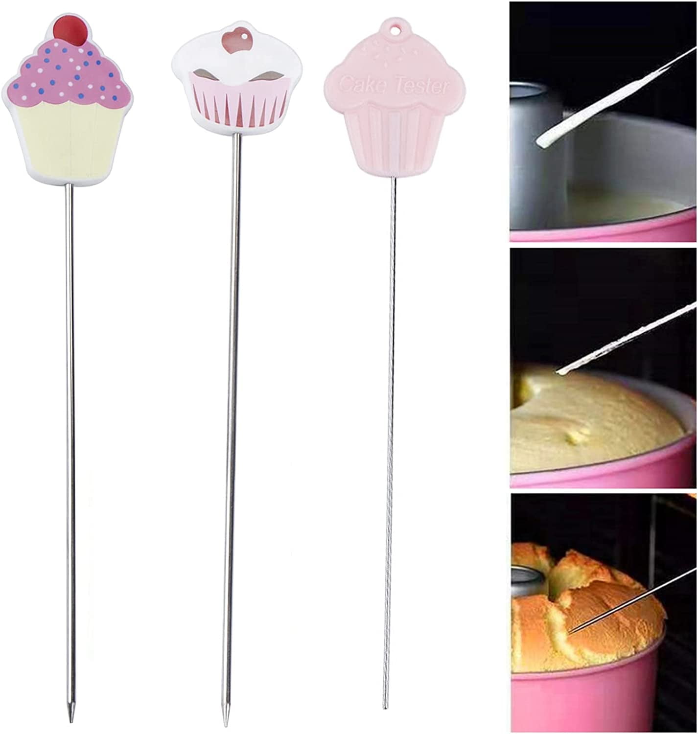 Cake Tester Stirring Rod Tester Probe Skewer Cupcake Muffin Baking Bread  Dough Detector Needle 17cm