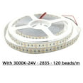 thumbnail image 2 of Tira de LED ultrabrillante de 24 V, 3000 K, blanco cálido, 120 W, 11 200 lm, CRI 90+, resistente al agua IP67, 1200 x 2835 luces SMD, 5 m, certificación UL/CE para uso doméstico en cocina,, 2 of 6