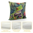 thumbnail image 4 of Nawypu  Green Frog Throw Pillow Cover, Cute Tropical Forest Frog Palm Trees Decorative Couch Pillow Case Farmhouse Cushion Covers for Bedroom Home Dorm Car, 4 of 5