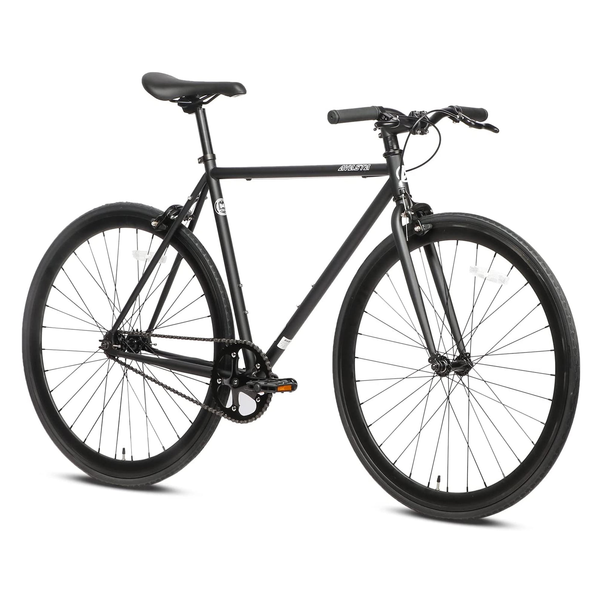 AVASTA 700C 47 In Single Speed Loop Fixed Gear Urban Commuter Fixie Bike Black Walmart