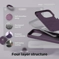 thumbnail image 5 of elago Compatible with iPhone 15 Pro Max Case, Liquid Silicone Case, Full Body Protective Cover, Shockproof, Slim Phone Case, Anti-Scratch Soft Microfiber Lining, 6.7 inch (Deep Purple), 5 of 7