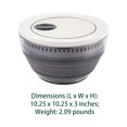 thumbnail image 2 of Escurridor, centrifugador y colador de ensaladas plegable y ahorrador de espacio de 4 cuartos para preparar ensaladas y lavar alimentos, color gris, 2 of 5