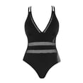 thumbnail image 4 of Yajing One Piece Swimsuit Women New Swimsuit Women's Swimsuit Bikini Splicing Quick Drying Black M, 4 of 6