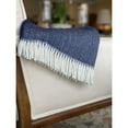 thumbnail image 5 of Navy Blue and White Dreamy Soft Herringbone Throw Blanket, 5 of 5