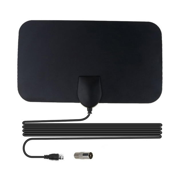 Antenne TV Numérique Intérieure avec Amplification de Signal pour 4K 1080P Freeview, Adaptée à l'Usage Domestique, Connecteur Universel, Design Plat et Fin, Portée de Réception de 1200 Miles