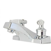 Avalon 4" Centerset Bathroom and Kitchen Faucet, 2 Acrylic Lever Handles Chrome Finish
