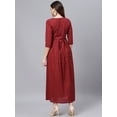 thumbnail image 4 of Idalia Maroon Printed Dress, 4 of 5