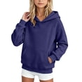 thumbnail image 2 of Tdoqot Girls Cotton Hoodies- Fashion Casual Long Sleeve Soft Kids Pullover Sweatshirt Navy Size 12, 2 of 7