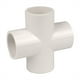 thumbnail image 1 of Accesorio de PVC en cruz, conector de 4 vías para la construcción de muebles y proyectos de bricolaje, conectores resistentes sin rosca, apto para muebles de cocina y baño, color blanco (10 piezas), 1 of 2