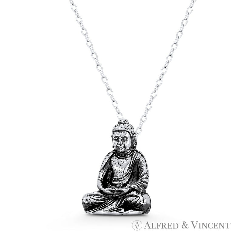 Buddha on Oxidized Chain Necklace Buddha on Oxidized Chain Necklace