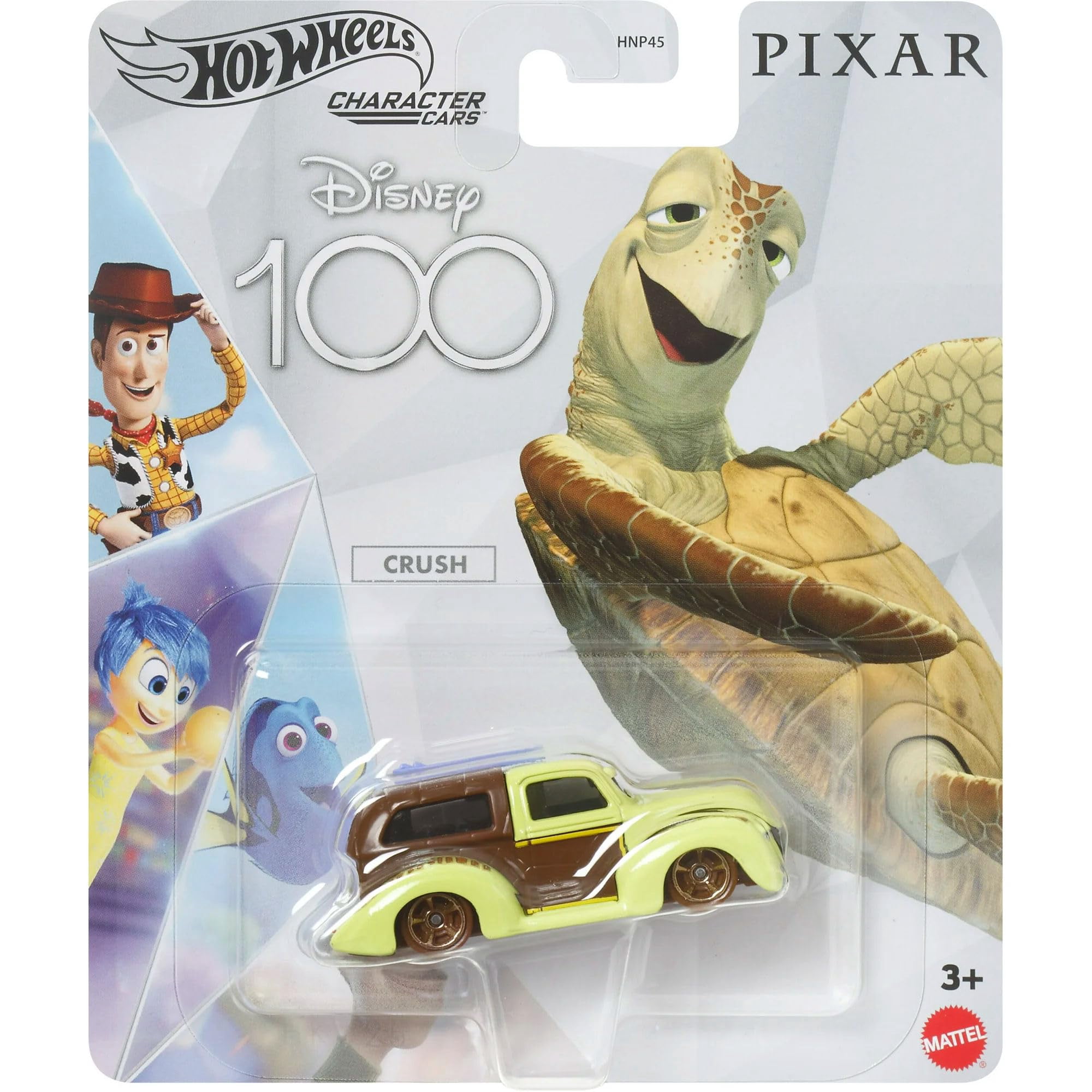 Hot Wheels Disney 100 Pixar Character Cars, Finding Nemo Crush and Nemo Die-Cast Vehicles, Collectible Toys, Ages 3+