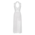 thumbnail image 5 of Aislor Women's Contemporary Dance Costume Sheer Mesh Ballet Lyrical Dress Dancewear White L, 5 of 7