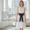 thumbnail image 4 of 2-Pack Satin Sash Belt for Women, Plus Size Silk Feeling Tie Bow Waist Belt, Wedding Bridesmaid Prom Dress Accessory, Hair Wrap, 4 of 7