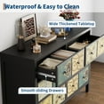 thumbnail image 3 of Roromall 6 Drawer Dresser for Bedroom, Wooden Chest of Drawers, Retro Floral Pattern Dresser, Farmhouse Dressers for Living Room, Hallway, Entryway, 3 of 9