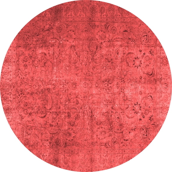 Ahgly Company Indoor Round Persian Red Traditional Area Rugs, 4' Round