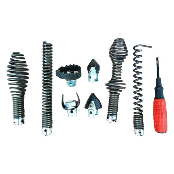 9pcs 16mm Drain Drill Cutter Heads Detachable Steel Auger Sink for Model S75