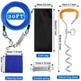 thumbnail image 3 of LANNEY Dog Tie Out Cable and Stake, 30ft Leash Chain for Camping and Yard Dog Runner Cable , 16 inch Heavy Duty Spiral Stake for Medium Large Dogs Up to 125 lbs, 3 of 9