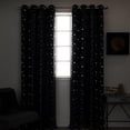 thumbnail image 4 of Silver Foil Outer Space Theme Blackout Curtains Dark Grey - 63, 4 of 5