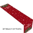 thumbnail image 3 of chaungfeng Christmas Tree Snowflakes Table Runner 12"x71", Holiday Decoration Seasonals Winter Burgundy Kitchen Table Decoration for Restaurant Party Decoration(E), 3 of 6