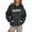 Grey, variant on Fshinging Oversize Christian Women Hoodie Y2K Fashion Long Sleeve Sparkle Stars Galaxy Pullover Sweatshirt Black L