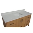 thumbnail image 7 of California 60" Single Bathroom Vanity with Blonde Cabinet and Matte White Top, 7 of 7