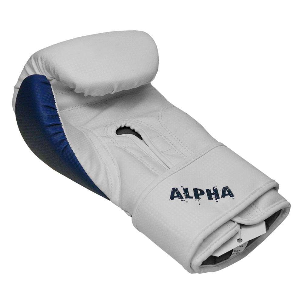 The Champ Fight Gear Alpha Series Boxing Gloves with Wrist Support for Boxing Kickboxing Muay Thai Training or Sparring Punching Bag Mitts,Black/White, 8Oz