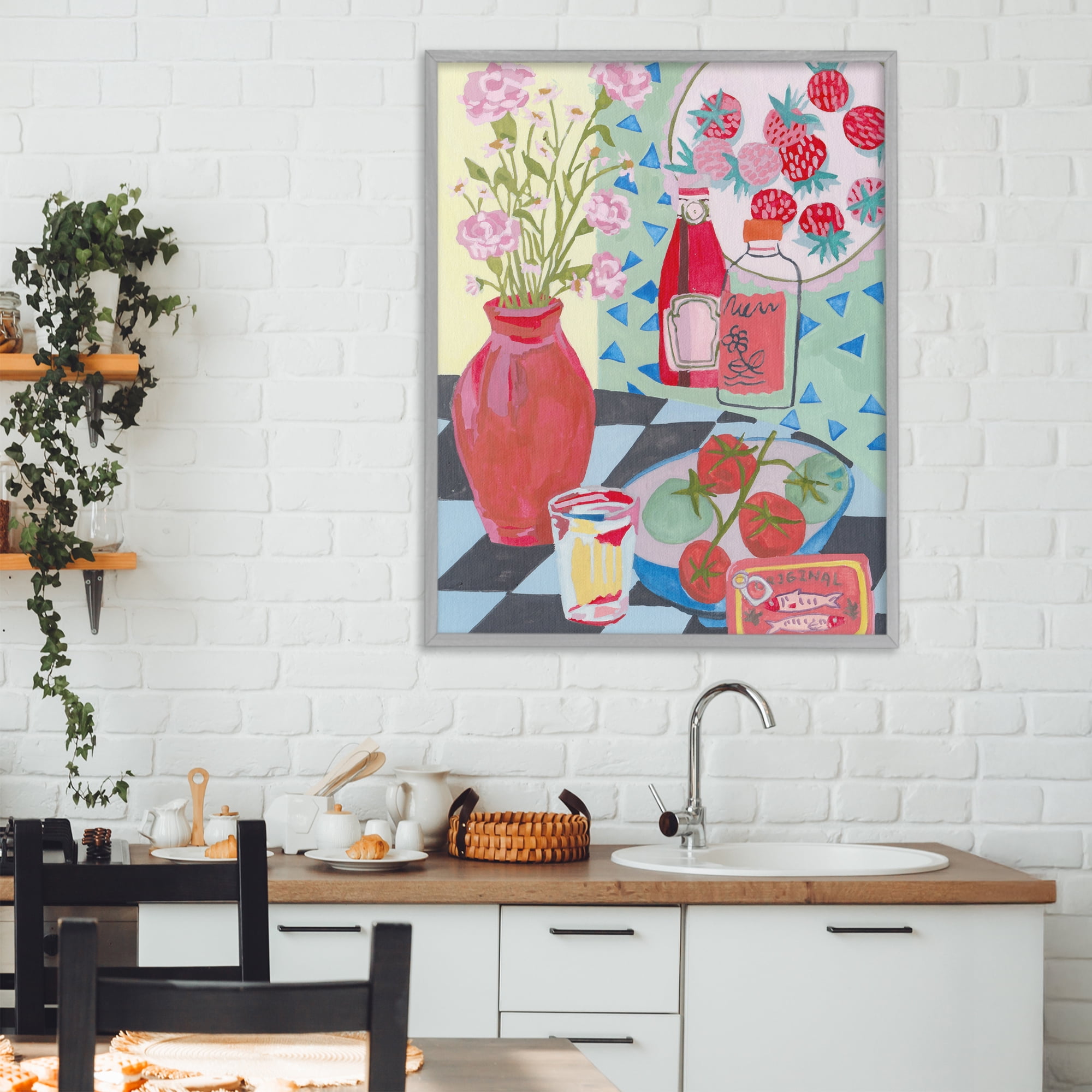 Stupell Industries Kitchen Sauces Still Life Gray Framed Giclee Art, design by Melissa Wang