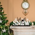 thumbnail image 4 of Cartel metálico MiniInflat Winter Let It Snow con base de madera, 4 of 6