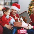 thumbnail image 1 of Puntoco Gorro navideño de Navidad para niñas, gorro decorativo de peluche con astas de Papá Noel, gorro para adultos y niños, regalo para disfrazarse, 1 of 6