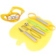 thumbnail image 4 of 1、El juego de herramientas para frutas está equipado con el cuchillo para pelar, el cuchillo para trinchar, la tabla de cortar, etc., conveniente y práctico, uso multifuncional., 4 of 10