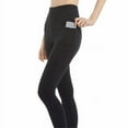 thumbnail image 2 of Danskin Women's Ultra High Legging Tight with Pockets Size: M, Color: Black Salt, 2 of 3