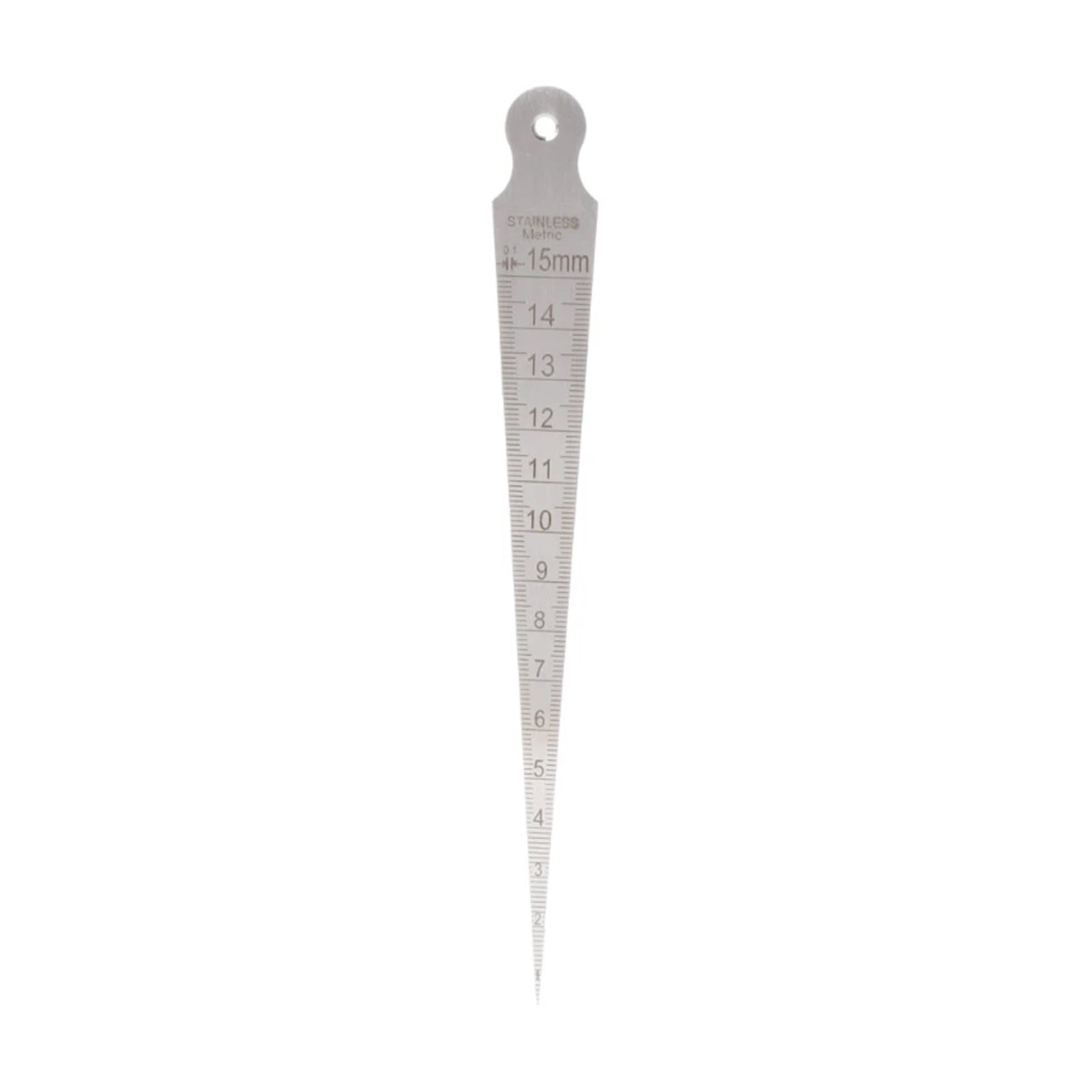 1-15mm Stainless Steel Taper Gauge Feeler Gap Hole Measuring Tool Double Side Wedge Feeler Hole Gap Taper Aperture Scale ,Corrosion-Resistant